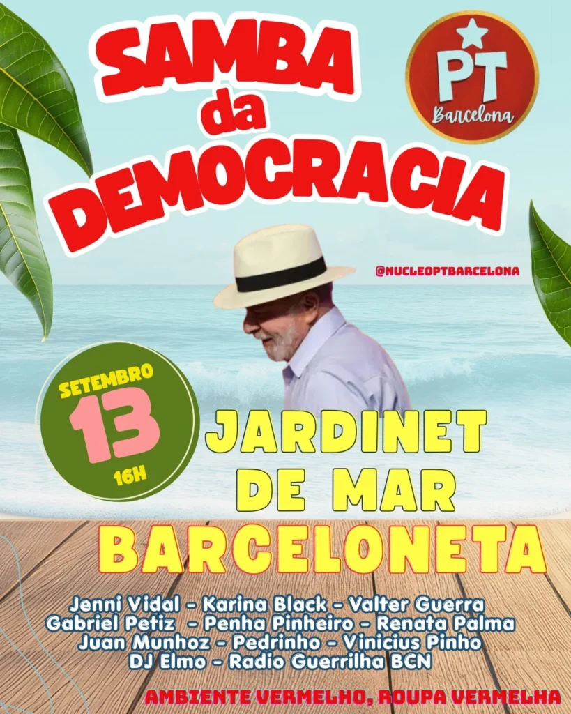 Samba da Democracia 13 Setembro 2026 Barcelona