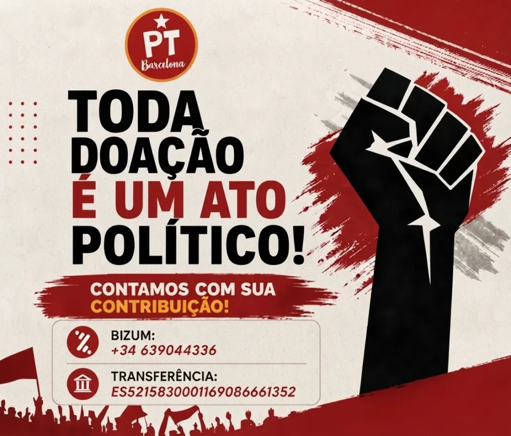 informações para doaçao ao nucleo pt barcelona